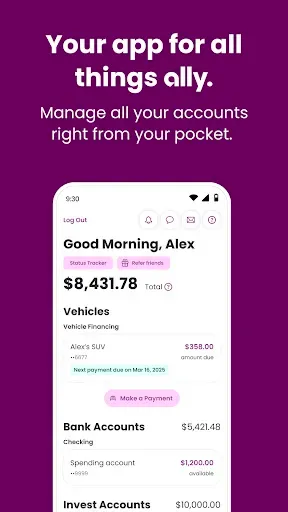 Скриншот 1 — Ally: Bank, Auto & Invest