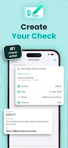 Скриншот 1 — Check Writer: QuickCheck