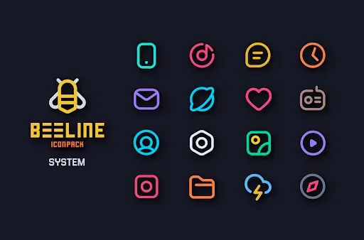 Скриншот 1 — BeeLine Icon Pack