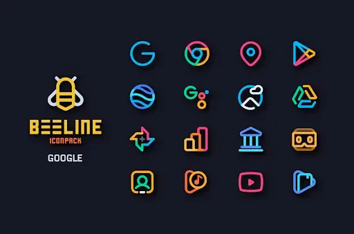 Скриншот 2 — BeeLine Icon Pack