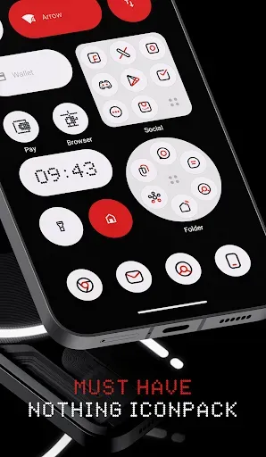 Скриншот 1 — Nothing Icon Pack : Line