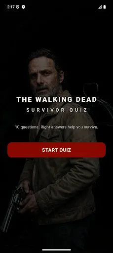 Скриншот 1 — The Walking Dead: Quiz App