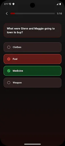 Скриншот 2 — The Walking Dead: Quiz App