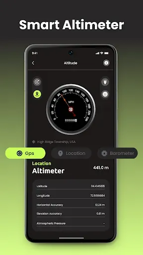 Скриншот 1 — Altimeter GPS Meter Altitude