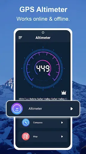 Скриншот 2 — Умный альтиметр GPS высота над