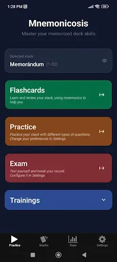 Скриншот 1 — Mnemonicosis 2.0-Stack trainer