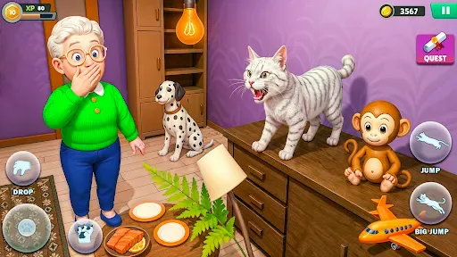 Скриншот 2 — Kitty vs Granny Prank Battle