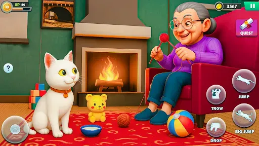 Скриншот 4 — Kitty vs Granny Prank Battle