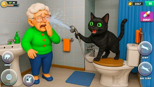 Скриншот 5 — Kitty vs Granny Prank Battle