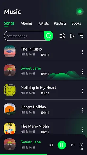 Скриншот 1 — Музыкальный плеер