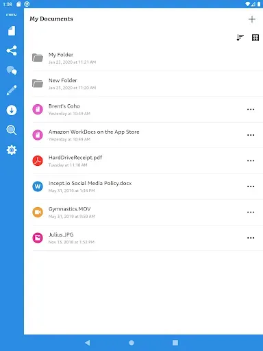 Скриншот 7 — Amazon WorkDocs