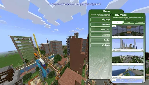 Скриншот 1 — мод на город в minecraft
