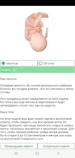 Скриншот 6 — Календарь беременности и родов