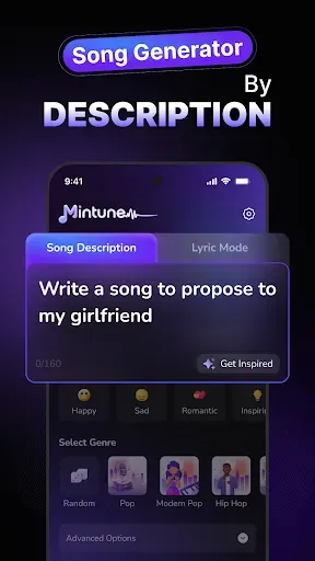 Скриншот 1 — Mintunes: AI Music & Cover