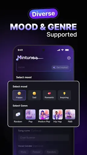 Скриншот 3 — Mintunes: AI Music & Cover