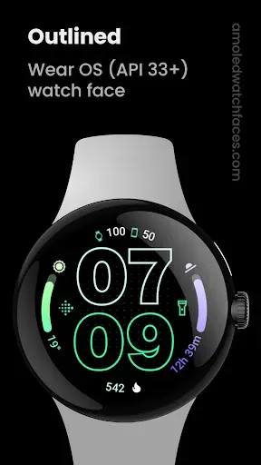 Скриншот 1 — Outlined Watch Face