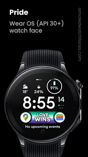Скриншот 1 — Pride Flag Watch Face
