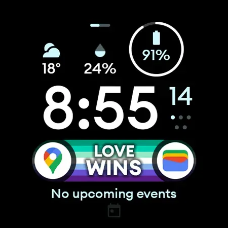 Скриншот 8 — Pride Flag Watch Face
