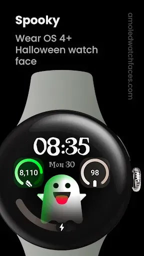 Скриншот 1 — Spooky: Halloween Watch Face