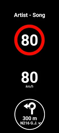 Скриншот 1 — HUD Speed limits and alerts