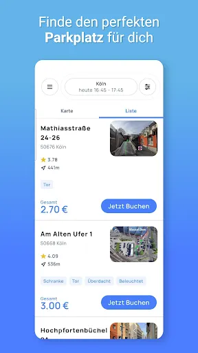 Скриншот 4 — ampido - Die Parkplatz-App