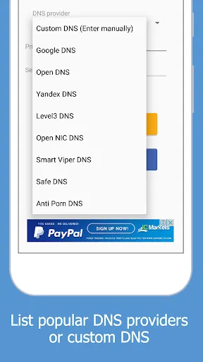 Скриншот 1 — Изменение DNS (5G / Wifi)