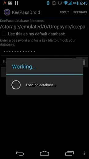 Скриншот 1 — KeePassDroid