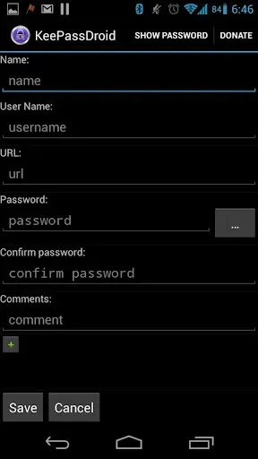 Скриншот 4 — KeePassDroid