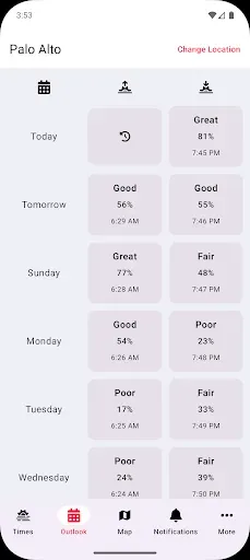 Скриншот 2 — Alpenglow: Sunset Predictions