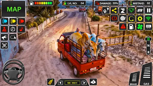 Скриншот 1 — Farm Animal Mini Truck Game