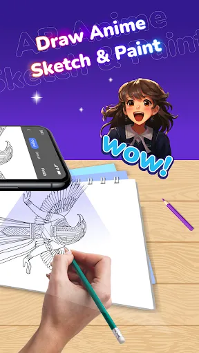 Скриншот 2 — Draw Anime: Paint & Sketch App