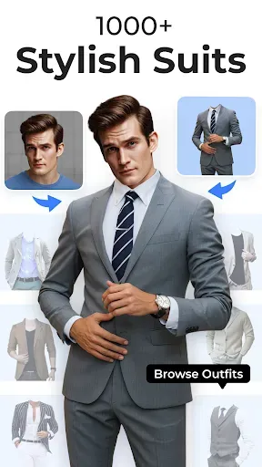 Скриншот 2 — Smarty Men Suit Photo Editor