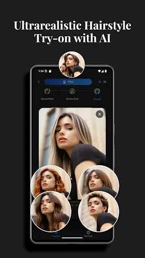 Скриншот 1 — HairLook: AI Hairstyle Try On