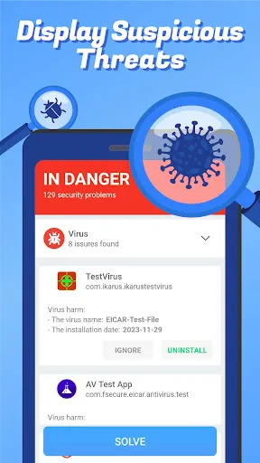 Скриншот 2 — Antivirus: Virus Remover Clean