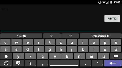 Скриншот 1 — German for AnySoftKeyboard