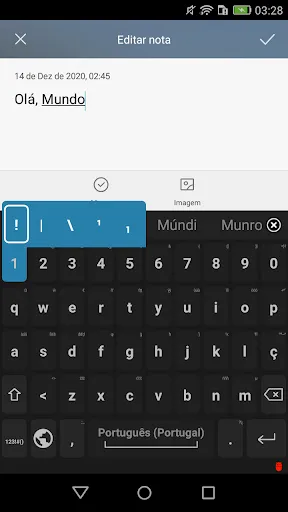 Скриншот 1 — Portuguese for AnySoftKeyboard
