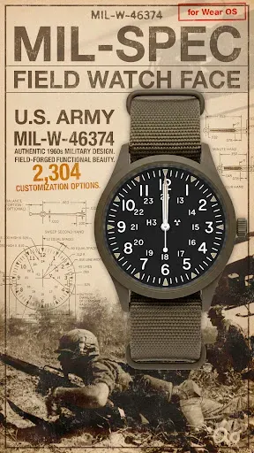 Скриншот 1 — Military Spec Field Watch Face