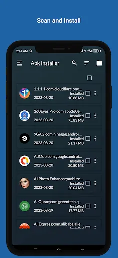 Скриншот 1 — Apk Installer/Manager