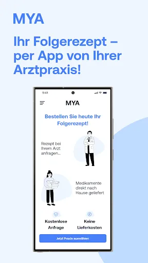 Скриншот 1 — MYA - E-Rezept & Medikamente