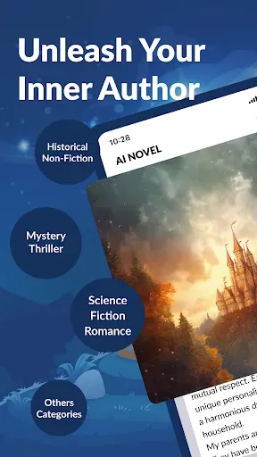 Скриншот 1 — AI Novel Writer - Write Novels