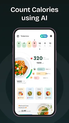 Скриншот 1 — Calosync AI - Calorie Counter