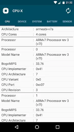 Скриншот 2 — CPU-X