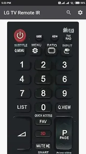 Скриншот 2 — LG TV Remote IR