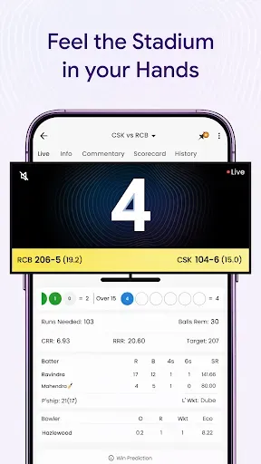 Скриншот 2 — Cricket Guru - Fast Live Score