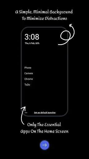 Скриншот 1 — Dumbify: Minimal Launcher