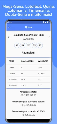 Скриншот 8 — Resultados da Loteria