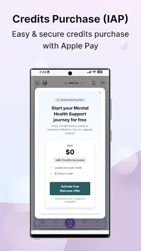 Скриншот 2 — Menthra: AI Wellness Companion