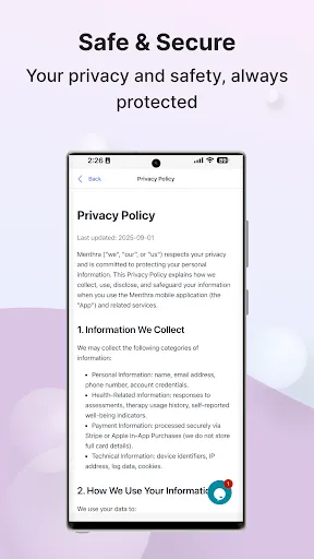 Скриншот 3 — Menthra: AI Wellness Companion