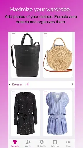 Скриншот 1 — Pureple AI Outfit Planner