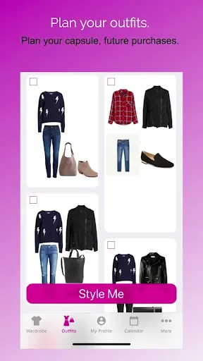 Скриншот 2 — Pureple AI Outfit Planner